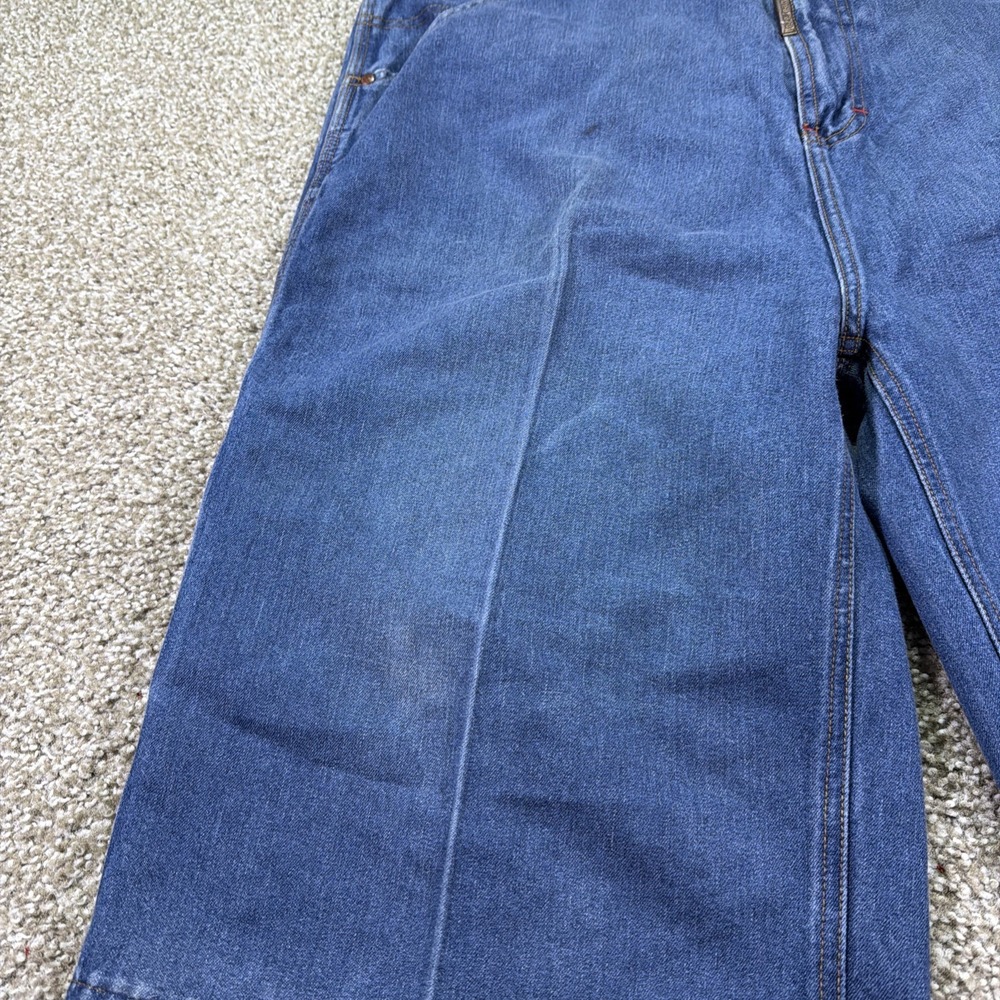 Deze Classics Y2k Jorts Carpenter Style Long Dark Wash Hiphop Baggy 38X13 - Picture 5 of 10